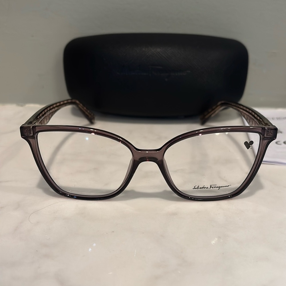 Salvatore Ferragamo sf2868 eyeglass frames transparent gray